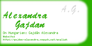 alexandra gajdan business card