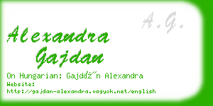 alexandra gajdan business card